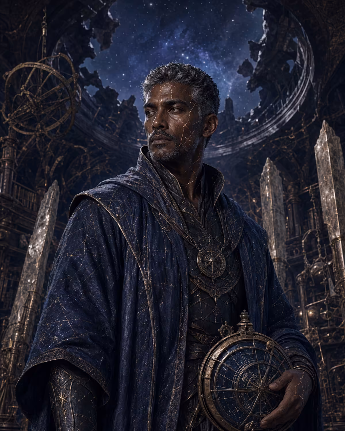 Portrait of Astraeus, a star-forged witness aligned with the Stars Throne