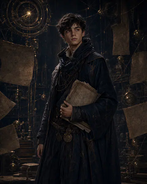 Portrait of Orion, young Fate Heir and reader of causal maps
