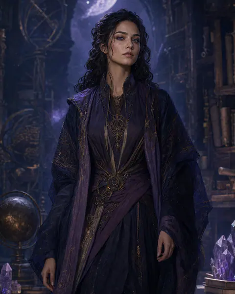 Portrait of Selene, Dreams Heir and walker between sleep and waking