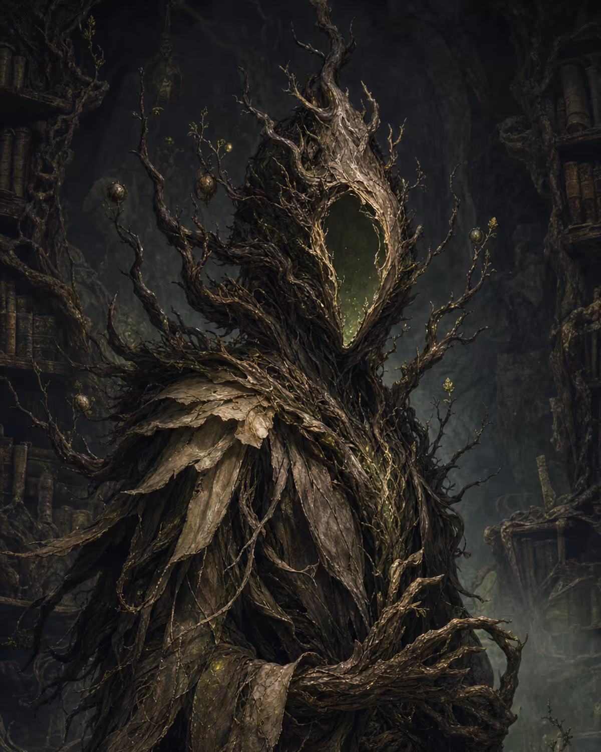 Portrait of the Hollow One, a Nature-aligned entity erased from Fate