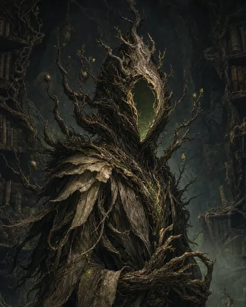 Portrait of the Hollow One, a Nature-aligned entity erased from Fate