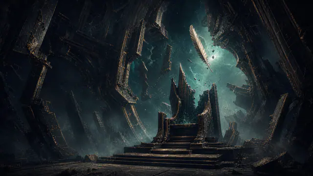 The Chaos Throne opening a fracture in the laws of the archive