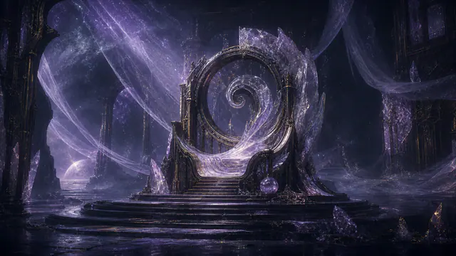 The Dreams Throne woven from moonlight and extinct-star crystal